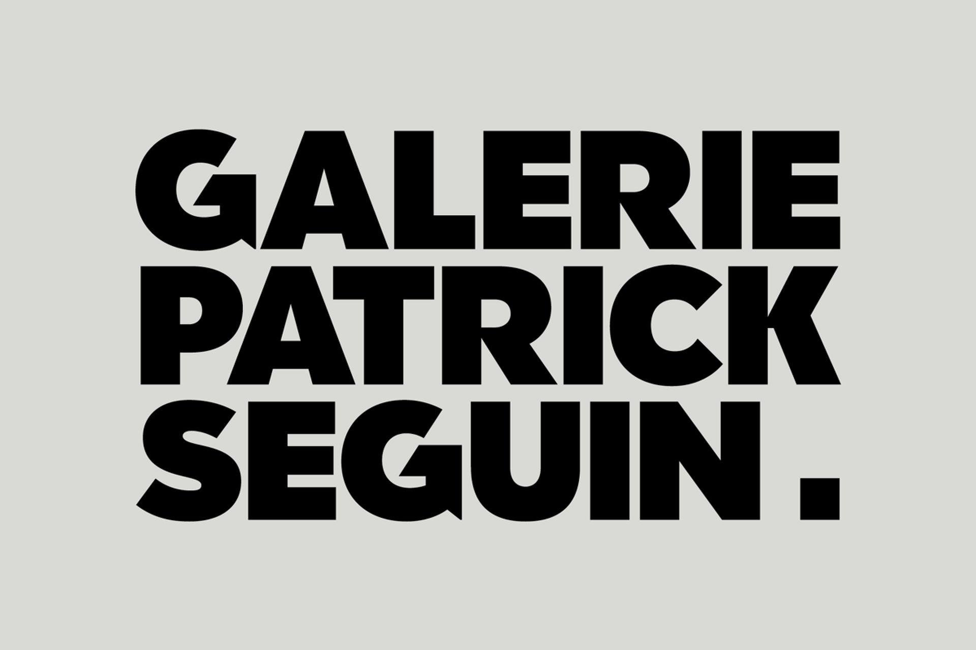 Yota Fonts - custom - Galerie Patrick Seguin