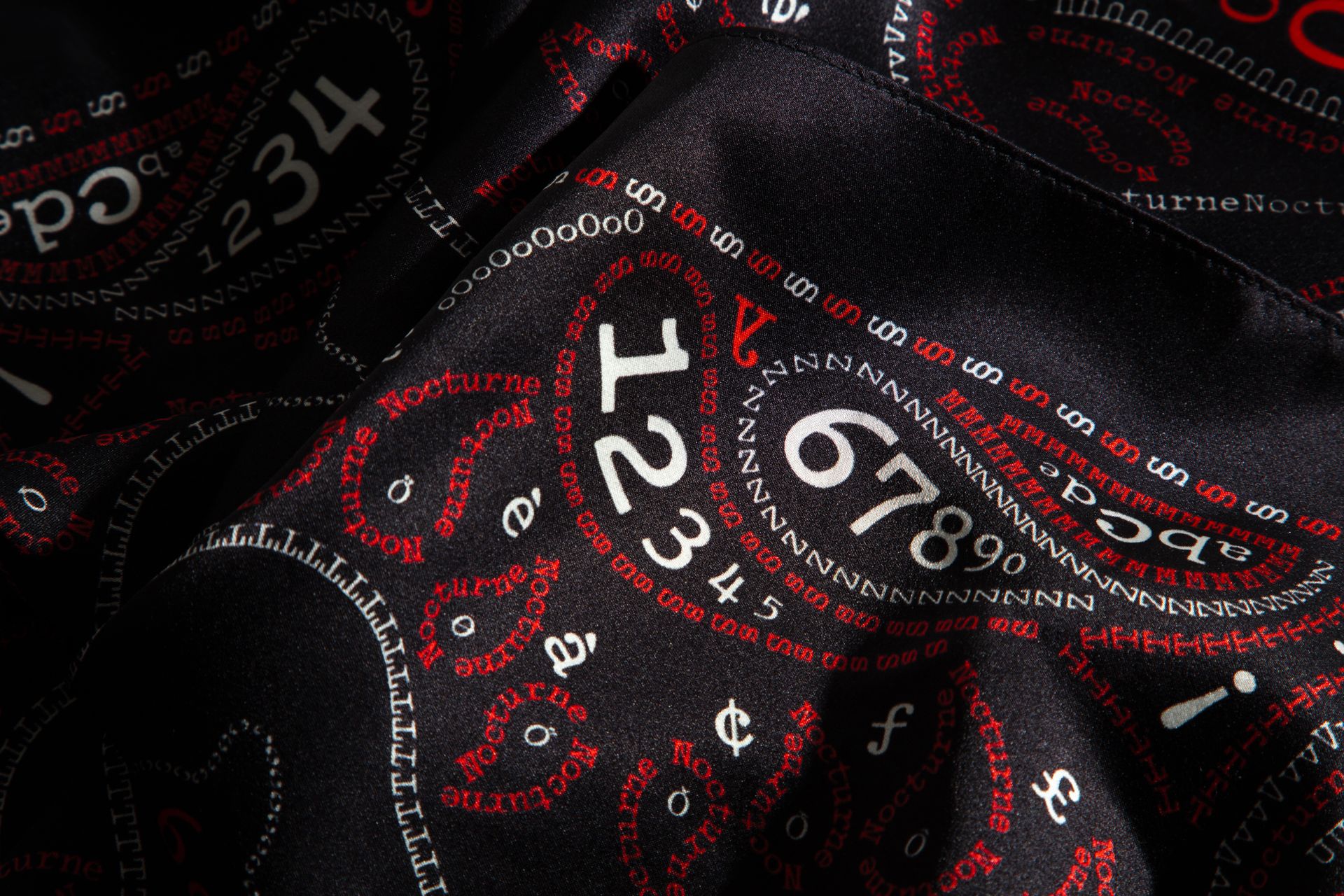 Yota Fonts - shop - Nocturne silk satin bandana